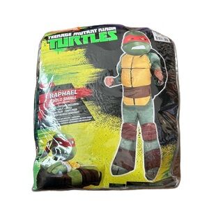 Teenage Mutant Ninja Turtles Raphael Costume Small Kids W/ Mask Halloween